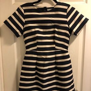 Black and cream striped dress